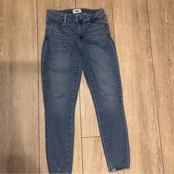 Paige Jeans Verdugo Ankle Jeans Bella Blu Distressed Raw Hem 30 - Picture 7 of 14